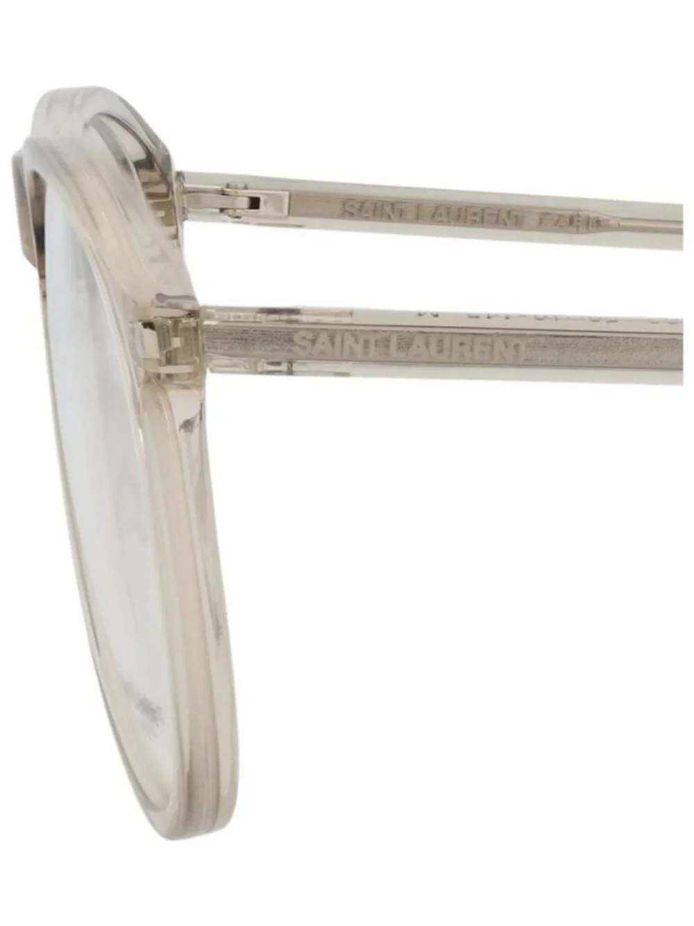New Saint Laurent Unisex Aviator Beige Beige Transparent Fashion Designer Eyegla